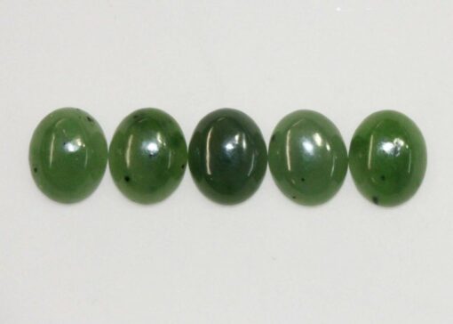 nephrite jade, oval 6mm x 8mm