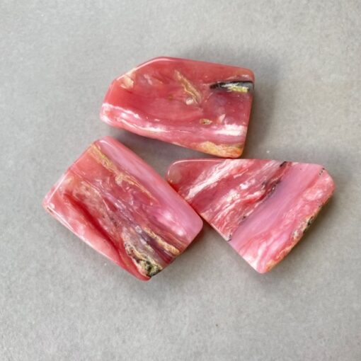 pink opal, slices (polished)