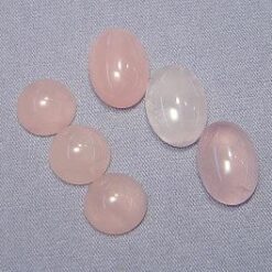 rose quartz, oval 10mmx12mm