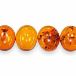 amber, oval 8mmx10mm (cabochon)